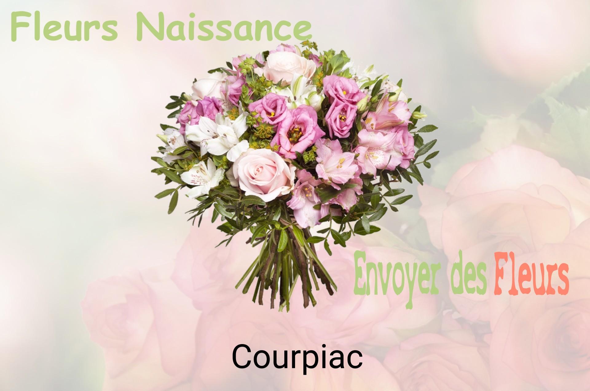 Bouquet de fleurs de naissance livré à Courpiac